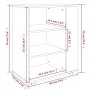 Radschrank aus geräuchertem Eichensperrholz 60x35x75 cm von , Schließfächer und Lagerschränke - Ref: Foro24-815966, Preis: 57...