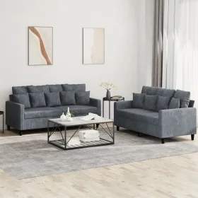 Set von Sofas mit 2 Stück dunkelgrauen Samtkissen von , Sofas - Ref: Foro24-3201701, Preis: 402,47 €, Rabatt: %