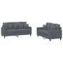 Set von Sofas mit 2 Stück dunkelgrauen Samtkissen von , Sofas - Ref: Foro24-3201701, Preis: 402,47 €, Rabatt: %