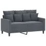 Set von Sofas mit 2 Stück dunkelgrauen Samtkissen von , Sofas - Ref: Foro24-3201701, Preis: 402,47 €, Rabatt: %