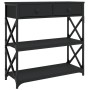 Konsolentisch aus schwarzem Holzwerkstoff 75x28x75 cm von , Seitentische - Ref: Foro24-834195, Preis: 72,98 €, Rabatt: %