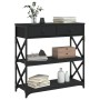 Konsolentisch aus schwarzem Holzwerkstoff 75x28x75 cm von , Seitentische - Ref: Foro24-834195, Preis: 72,98 €, Rabatt: %