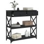 Konsolentisch aus schwarzem Holzwerkstoff 75x28x75 cm von , Seitentische - Ref: Foro24-834195, Preis: 72,98 €, Rabatt: %