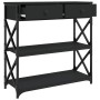Konsolentisch aus schwarzem Holzwerkstoff 75x28x75 cm von , Seitentische - Ref: Foro24-834195, Preis: 72,98 €, Rabatt: %