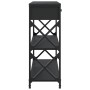 Konsolentisch aus schwarzem Holzwerkstoff 75x28x75 cm von , Seitentische - Ref: Foro24-834195, Preis: 72,98 €, Rabatt: %