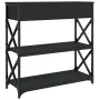 Black engineered wood console table 75x28x75 cm by , Side tables - Ref: Foro24-834195, Price: 72,56 €, Discount: %
