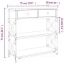 Black engineered wood console table 75x28x75 cm by , Side tables - Ref: Foro24-834195, Price: 72,56 €, Discount: %