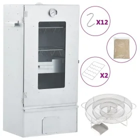 BBQ smoker oven with cold smoke generator galvanized steel by , Barbecues - Ref: Foro24-3200751, Price: 187,78 €, Discount: %