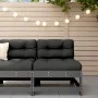 Sofá central de jardín madera maciza de pino gris de , Sofás modulares de exterior - Ref: Foro24-825480, Precio: 67,94 €, Des...