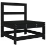 Zentrales Gartensofa massives Zirbenholz schwarz von , Modulare Sofas für den Außenbereich - Ref: Foro24-825482, Preis: 78,53...