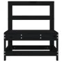 Central garden sofa made of solid black pine wood by , Modular outdoor sofas - Ref: Foro24-825482, Price: 77,34 €, Discount: %