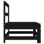 Central garden sofa made of solid black pine wood by , Modular outdoor sofas - Ref: Foro24-825482, Price: 77,34 €, Discount: %