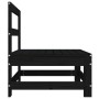 Zentrales Gartensofa massives Zirbenholz schwarz von , Modulare Sofas für den Außenbereich - Ref: Foro24-825482, Preis: 78,53...