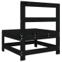 Zentrales Gartensofa massives Zirbenholz schwarz von , Modulare Sofas für den Außenbereich - Ref: Foro24-825482, Preis: 78,53...