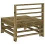 Central garden sofa made of solid impregnated wood by , Modular outdoor sofas - Ref: Foro24-825617, Price: 50,02 €, Discount: %