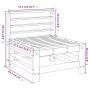 Central garden sofa made of solid impregnated wood by , Modular outdoor sofas - Ref: Foro24-825617, Price: 50,02 €, Discount: %