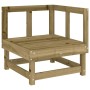 Corner garden sofas 2 units solid impregnated wood by , Modular outdoor sofas - Ref: Foro24-825400, Price: 94,68 €, Discount: %