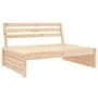 Central garden sofa made of solid pine wood 120x80 cm by , Modular outdoor sofas - Ref: Foro24-825744, Price: 101,66 €, Disco...