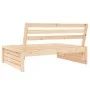 Central garden sofa made of solid pine wood 120x80 cm by , Modular outdoor sofas - Ref: Foro24-825744, Price: 101,66 €, Disco...