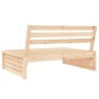 Sofá central de jardín madera maciza de pino 120x80 cm de , Sofás modulares de exterior - Ref: Foro24-825744, Precio: 102,95 ...
