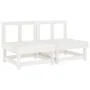 Garden center sofas 2 units solid white pine wood by , Modular outdoor sofas - Ref: Foro24-825402, Price: 96,30 €, Discount: %