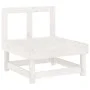 Garden center sofas 2 units solid white pine wood by , Modular outdoor sofas - Ref: Foro24-825402, Price: 96,30 €, Discount: %