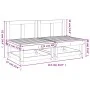 Garden center sofas 2 units solid white pine wood by , Modular outdoor sofas - Ref: Foro24-825402, Price: 96,30 €, Discount: %