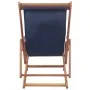 Folding beach chair made of fabric and blue wooden structure by vidaXL, Garden chairs - Ref: Foro24-43996, Price: 70,49 €, Di...