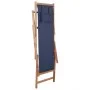 Folding beach chair made of fabric and blue wooden structure by vidaXL, Garden chairs - Ref: Foro24-43996, Price: 70,49 €, Di...