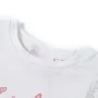 Ecrufarbenes Kinder-T-Shirt mit Rüschenärmeln 116 von , Kinder-T-Shirts - Ref: Foro24-11321, Preis: 8,19 €, Rabatt: %