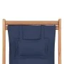 Folding beach chair made of fabric and blue wooden structure by vidaXL, Garden chairs - Ref: Foro24-43996, Price: 70,49 €, Di...