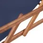 Folding beach chair made of fabric and blue wooden structure by vidaXL, Garden chairs - Ref: Foro24-43996, Price: 70,49 €, Di...