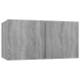 Set de muebles para TV 5 pzas madera contrachapada gris Sonoma