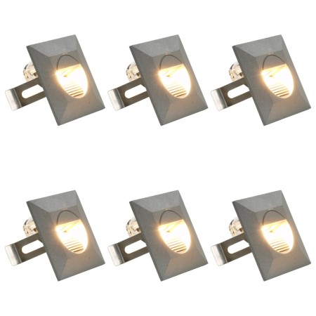 LED-Gartenwandleuchten 6 Einheiten quadratisch silber 5W von vidaXL, Außenbeleuchtung - Ref: Foro24-45656, Preis: 55,83 €, Ra...
