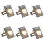 LED-Gartenwandleuchten 6 Einheiten quadratisch silber 5W von vidaXL, Außenbeleuchtung - Ref: Foro24-45656, Preis: 55,83 €, Ra...