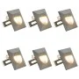 LED-Gartenwandleuchten 6 Einheiten quadratisch silber 5W von vidaXL, Außenbeleuchtung - Ref: Foro24-45656, Preis: 57,89 €, Ra...