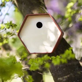 Capi Casita para pájaros Hive 1 agujero redondo marrón 19x23x20 cm by , Birdhouses - Ref: Foro24-447494, Price: 24,42 €, Disc...