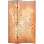 Folding divider screen 120x170 cm yellow world map by vidaXL, Room dividers - Ref: Foro24-245877, Price: 73,16 €, Discount: %