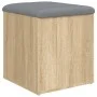 Bench with storage engineered wood Sonoma oak 42x42x45 cm by , Benches for halls and storage - Ref: Foro24-835035, Price: 52,...