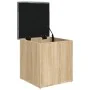 Bench with storage engineered wood Sonoma oak 42x42x45 cm by , Benches for halls and storage - Ref: Foro24-835035, Price: 52,...