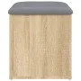 Bench with storage engineered wood Sonoma oak 42x42x45 cm by , Benches for halls and storage - Ref: Foro24-835035, Price: 52,...