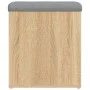 Bench with storage engineered wood Sonoma oak 42x42x45 cm by , Benches for halls and storage - Ref: Foro24-835035, Price: 52,...