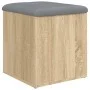 Bench with storage engineered wood Sonoma oak 42x42x45 cm by , Benches for halls and storage - Ref: Foro24-835035, Price: 52,...