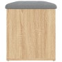Banco con almacenaje madera ingeniería roble Sonoma 82x42x45 cm by , Benches for halls and storage - Ref: Foro24-835049, Pric...