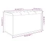 Bank mit Stauraum aus Eichenholz in Sonoma-Farbe, 82x42x45 cm. von , Bänke für Hallen und Lager - Ref: Foro24-835049, Preis: ...