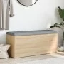 Bench with storage engineered wood Sonoma oak 102x42x45cm by , Benches for halls and storage - Ref: Foro24-835056, Price: 129...