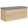 Bank mit Stauraum aus Sonoma-Eiche, 102 x 42 x 45 cm von , Bänke für Hallen und Lager - Ref: Foro24-835056, Preis: 132,19 €, ...