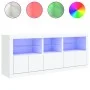 Sideboard with white LED lights 162x37x67 cm by , Sideboards - Ref: Foro24-3208995, Price: 227,30 €, Discount: %