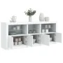 Sideboard with white LED lights 162x37x67 cm by , Sideboards - Ref: Foro24-3208995, Price: 227,30 €, Discount: %