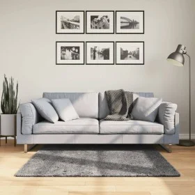 HUARTE anthrazitfarbener waschbarer weicher Kurzflorteppich 120x120cm von , Teppiche - Ref: Foro24-374999, Preis: 61,76 €, Ra...